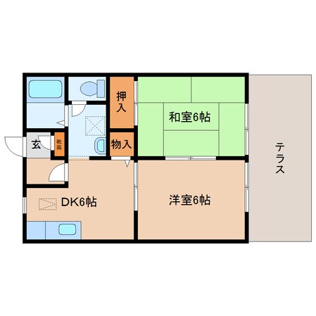 平端駅 徒歩9分 1階の物件間取画像